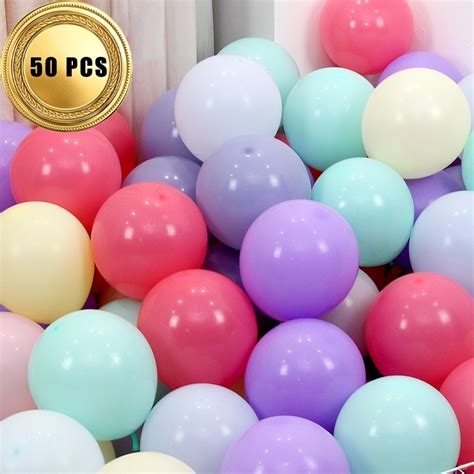 10 Inches 50 20 PCS Pastel Macaron Latex Balloons Birthday Party