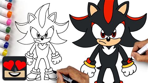 How To Draw Shadow The Hedgehog Youtube