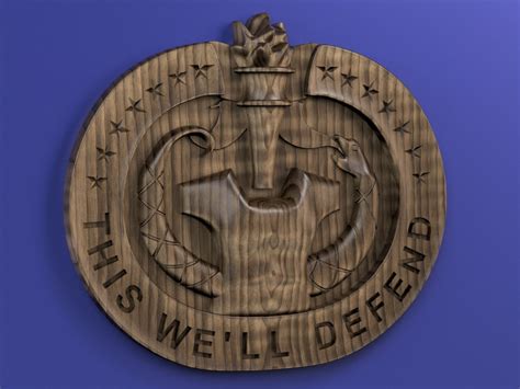 Army Drill Sergeant Badge 3d Stl File For Cnc Router Etsy