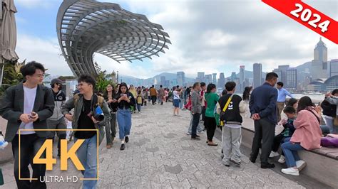 Hong Kong Tsim Sha Tsui Street Walk 4K Downtown City Tour