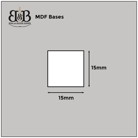 Mdf Bases 2mm 15mm X 15mm Square Pack Of 40 Bow And Blade Games