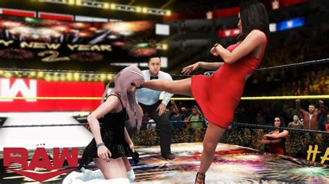 Wwe 2k20 Raw Brie Bella W Nikki Bella Vs Floriane W Lya Youtube