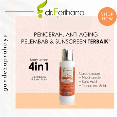 Jual Dr Ferihana Day Body Lotion Ultimate Mencerahkan Flek Tangan