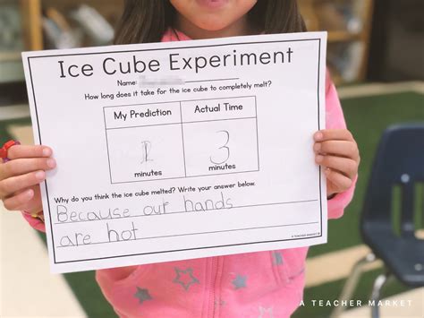 Ice Cube Experiment A Teacher Market