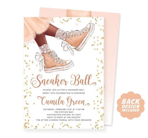 Sneaker Ball Invitation Digital Sneaker Birthday Party Invite