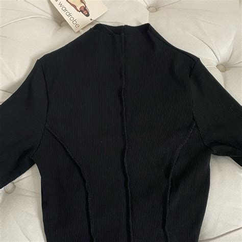 Naked Wardrobe Tops Naked Wardrobe Ribbed Long Sleeve Crop Top Poshmark
