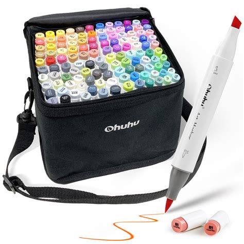 Ohuhu 120 Colors Dual Tips Alcohol Art Markers, Brush & Chisel – azzall