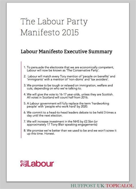 Labours 2015 Election Manifesto The Key Points Huffpost Uk