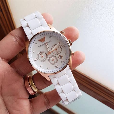 Silicon Rubber Male Armani White Watch For Men Shiv Trading ID