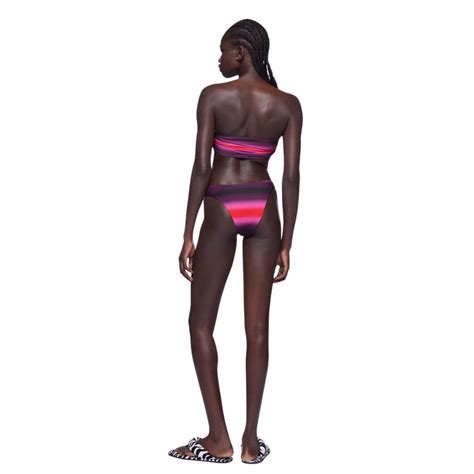 THE ATTICO RED BLACK AND FUCHSIA BIKINI Custom Jackets Co