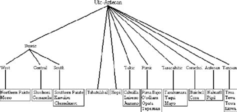 The Uto-Aztecan phylum | Download Scientific Diagram