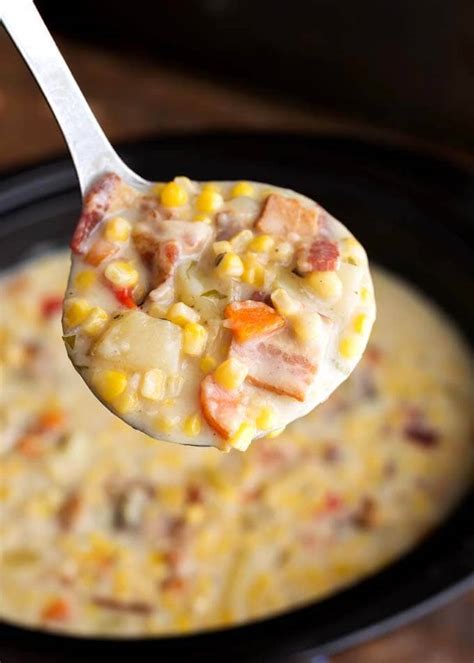Slow Cooker Corn Chowder - Simply Happy Foodie