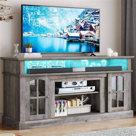 Amazon Yitahome Led Farmhouse Tv Stand For Tv Up To Inch W