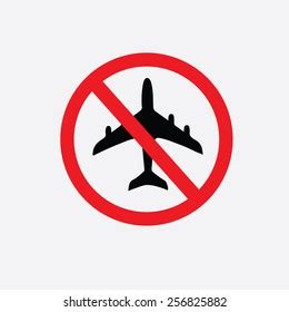 No Flying On White Backgroundprohibit Sign Stock Vector Royalty Free