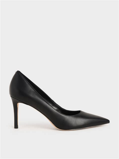 Giày Cao Gót Mũi Nhọn Classic Stiletto Black Đen Giày Charles