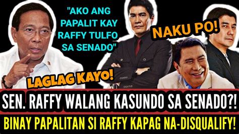 Sen Raffy Tulfo Wala Daw Kasundo Sa Senado Jejomar Binay Papalitan Si