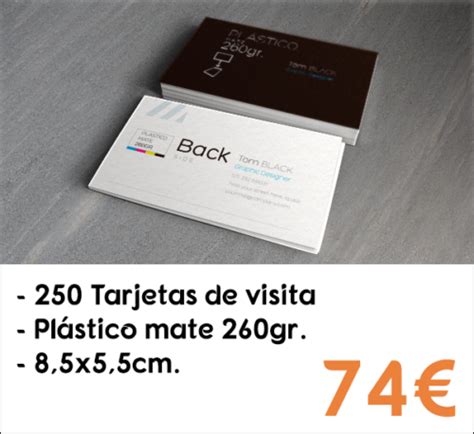 250 Tarjetas De Visita Plástico Mate 260gr Comprar Tarjetas De Visita