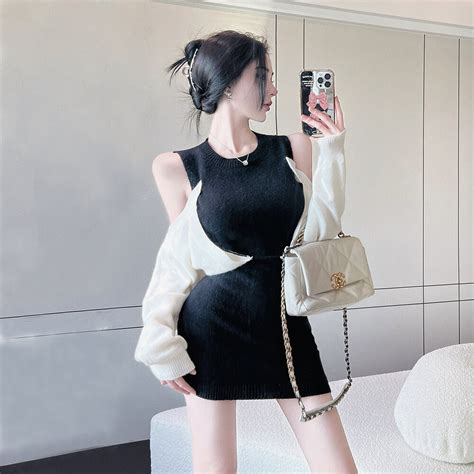 Váy Liền Hai Dây Hở Lưng Hot Girl Ngọt Ngào Gợi Cảm Thuần Dục Khí Chất Tôn Dáng Gầy Cao Cấp Kiểu