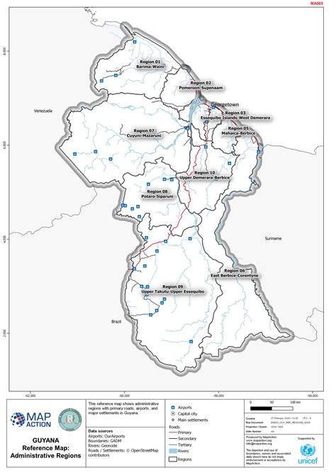 Physical Map Of Guyana