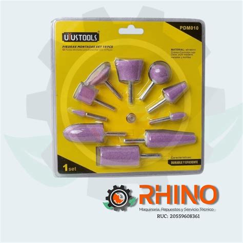 SET PIEDRAS MONTADAS 10PCS UYUSTOOLS Rhino Ingenieria