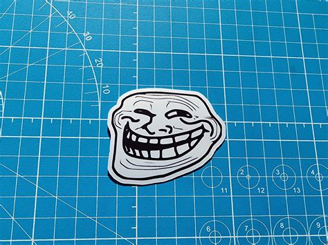 Trollface Sticker Troll Face Sticker Trollface Meme Sticker Etsy