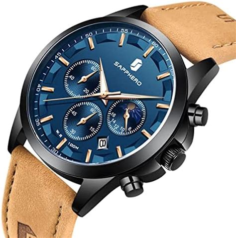 Sapphero Montre Homme Montres Etanche M Chronographe Lumineuses