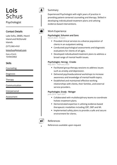 Psych Research Cv