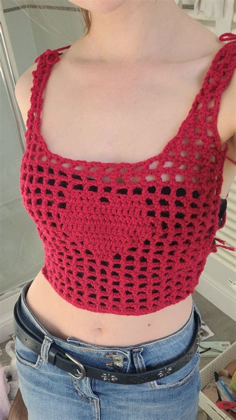 ♡heart Crochet Top Crochet Top Pattern Crochet Clothes Crochet Clothing And Accessories