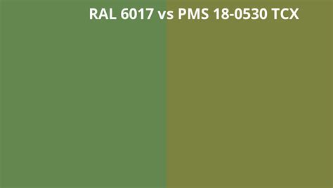 Ral 6017 Vs Pms 18 0530 Tcx Ral Colour Chart Uk