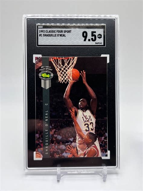 Shaquille O Neal 1992 Classic Four Sport 1 Base SGC 9 5 Price Guide