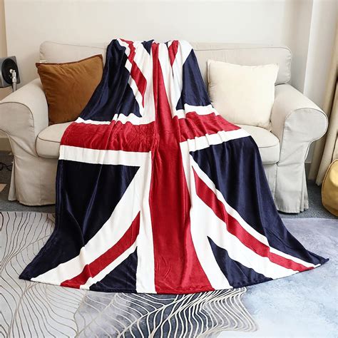 Sviuse British Flag Blanket Super Soft Union Jack Throw Blanket Twin