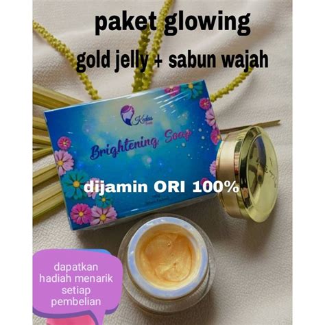 Jual PAKET GLOWING GOLD JELLY SABUN KEDAS BEAUTY Free Hadiah Menarik