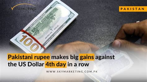 Pakistani Rupee Makes Big Gains Against The Us Dollar Th Day In A Row