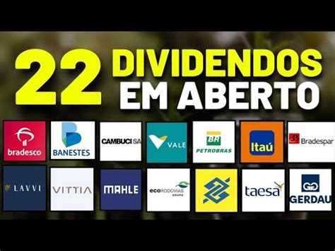 VÁRIOS NOVOS ANÚNCIOS DE DIVIDENDOS EM TEMPO DE RECEBER YouTube