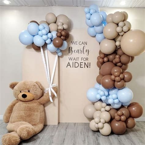 Teddy Bear Baby Shower Garland Kit We Can Bearly Wait Baby Etsy Canada