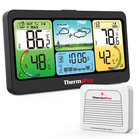 Thermopro Term Metro Digital Inal Mbrico Tp B Para Interiores Y