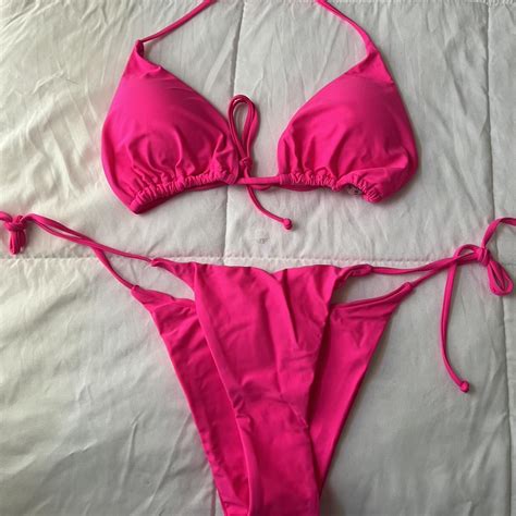 Sexy Hot Pink Bikini Set Never Worn Big Chest Depop