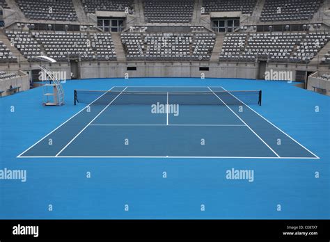 General View of Hard Tennis Court Stock Photo - Alamy