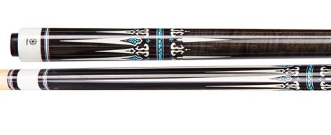 Collapsar Cxt Pool Cue With Soft Case Black With Cream Points And