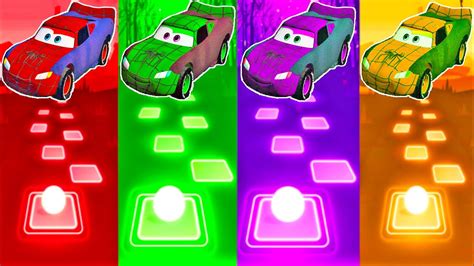 Cars Team Rgb Spider Man Lightning Mcqueen Tiles Hop Edm Rush Youtube