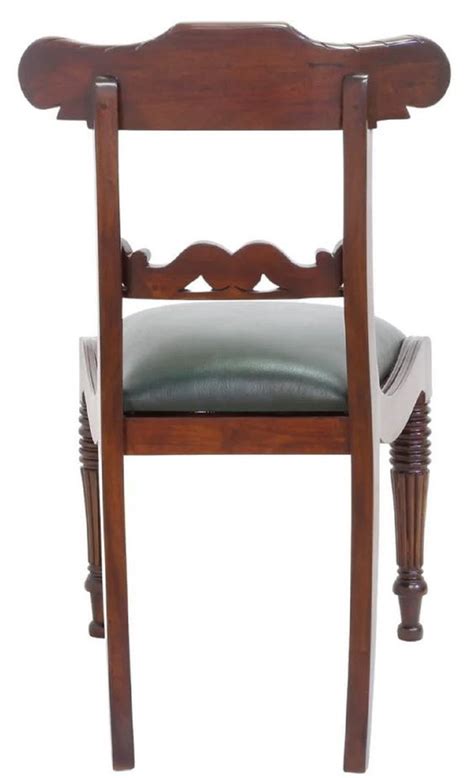 Casa Padrino Luxury Art Nouveau Mahogany Dining Room Chair With Genuine