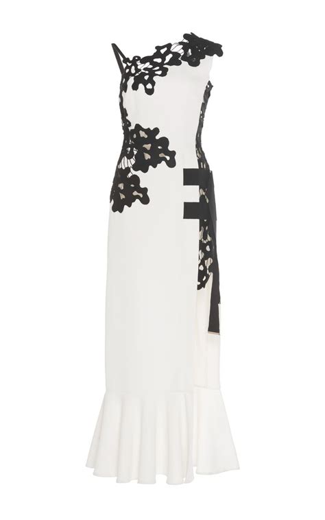 Lace Insert Dress By David Koma For Preorder On Moda Operandi White