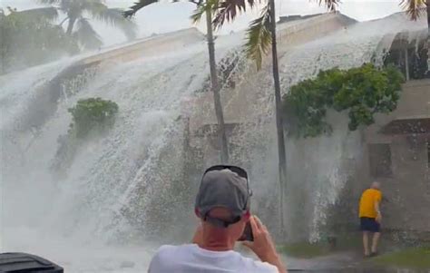 Watch A Massive Tidal Wave Crashing Over A 2-Story Condo In