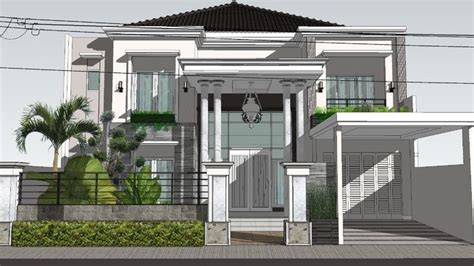 Large Preview Of 3d Model Of Rumah Villa Design Facade Design House