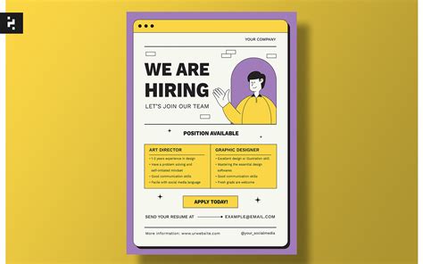 Now Hiring Flyer Retro Theme