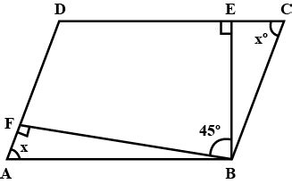 The Angle Between The Two Altitudes Of A Parallelogram Through The