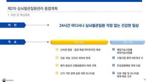 심뇌혈관질환 정책 골든타임 중증·응급치료 중심으로 강화제2차 심뇌질환관리 종합계획 공청회