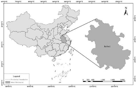 Location Of Anhui Province In China Note According To The Location Of