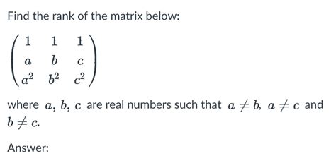 Solved Find The Rank Of The Matrix Chegg