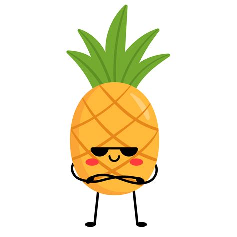 Pineapple With Sunglasses Animated